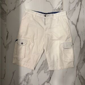 INC International Concepts Cream Cargo Shorts